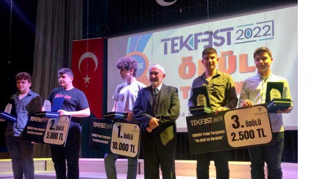Su Krizi Ve Kuraklık Temalı Tekfest 2022 Proje Yarışmasında, Güzelbahçe Borsa İstanbul Öğrencileri 